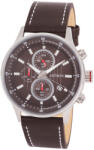 ASTRON 8030-5 sportos férfi karóra, chronograph, ezüst színű nemesacél tok, barna bőrszíj, barna számlap, keményített ásványüveg, quartz szerkezet, 100 m (10 ATM) vízállóság (8030-5) - oranagykereskedes