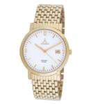 ASTRON 5680-0 férfi karóra, arany színű nemesacél tok, arany színű nemesacél csat, fehér számlap, zafír, quartz szerkezet, 50 m (5 ATM) vízállóság (5680-0) - oranagykereskedes