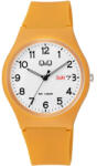 Q&Q női karóra, sárga színű műanyag tok, fehér színű számlap, sárga színű műanyag szíj V39A-005VY (4217-1)