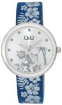 Q&Q női szíjas karóra, quartz, ezüst színű tok, KV53-351Y (4271-1)