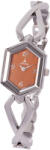 ASTRON 5725-4 női karóra, ezüst színű fém tok, ezüst színű fémcsat, barna számlap, keményített ásványüveg, quartz szerkezet, cseppmentes vízállóság (5725-4) - oranagykereskedes