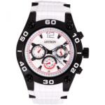ASTRON 5541-7 férfi karóra, fekete színű nemesacél tok, fehér szilikon szíj, fehér számlap, keményített ásványüveg, chronograph quartz szerkezet, 50 m (5 ATM) vízállóság (5541-7) - oranagykereskedes