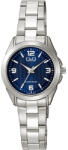 Q&Q női karóra, quartz, ezüst színű tok, ezüst színű fémcsat, kék számlap C05A-017PY (4218-0)