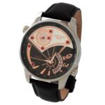 ASTRON 5604-1 férfi karóra, ezüst színű nemesacél tok, fekete bőrszíj, extravagáns számlap, keményített ásványüveg, multifunkciós quartz szerkezet, 50 m (5 ATM) vízállóság (5604-1) - oranagykereskedes