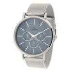 Cardy férfi karóra, ezüst színű fémtok, ezüst színű acél karcsat (mesh band), szürke számlap, quartz szerkezet, cseppmentes vízállóság (2656-7)