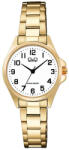 Q&Q női karóra, quartz, arany színű tok, arany színű fémcsat, fehér számlap C37A-016PY (4218-7)