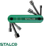 Stalco S-54022 összecsukható dugókulcs készlet CrV, 5-12 mm (S-54022)