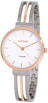 ASTRON 8055-8 női karóra, bicolor (rózsaarany) színű titánium tok, bicolor színű titánium csat, fehér számlap, keményített ásványüveg, quartz szerkezet, 50 m (5 ATM) vízállóság (8055-8) - oranagykereskedes