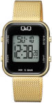 Q&Q női karóra, quartz/LCD, arany színű fémtok, arany színű acél karcsat, M207J012Y (4070-0)