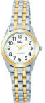Q&Q női karóra, quartz, bicolor színű tok, bicolor színű fémcsat, fehér számlap C50A-001PY (4219-1)
