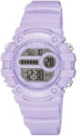 Q&Q női digitális karóra, lila műanyag tok, lila műanyag szíj, LCD kijelzés, G15A-004VY (4205-6)