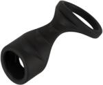 Erecto - 2in1 péniszgyűrű (fekete) - sexshopcenter