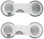 AKUKU univerzális biztonsági zár szekrényekhez, fiókokhoz - 2 db-os - Szürke/fehér