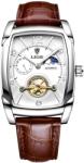 LIGE Ceas LIGE OR-35197 - Maron / Argintiu KP35197 Ceas
