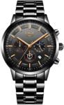 LIGE Ceas LIGE ST-4056 - Negru/Auriu KP4056 Ceas
