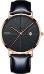 MEIBO Ceas TH-13895 - Negru / Aur roz KP13895 Ceas