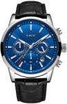 LIGE Ceas LIGE EL-14628 - Negru / Argintiu / Albastru KP14628 Ceas