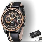 LIGE WH-4071 Karóra - Fekete/Arany KP4071