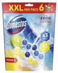 Domestos WC frissítő blokk, 6 db-os, DOMESTOS "Power 5", óceán és lime (64403025)