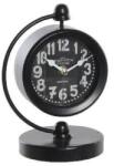 ITEM Fém asztali óra - fekete - 21x12x16 cm (AC-523057BLACK)
