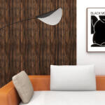 Wohnen 3D falpanel 18 db 195x31, 5 cm diófa-hatású lamellás falburkolat dekorpanel
