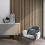 Wohnen Akusztikus fali panel 12db 120x60 cm világos diófa-hatású lamellás falburkolat dekorpanel