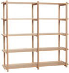 Hübsch Natúr színű tölgyfa polcos állvány 150x150 cm Mason - Hübsch
