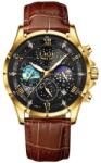 LIGE Ceas barbatesc Lige Maro Analog Quartz Piele naturala Design deosebit Ceas