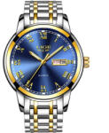 LIGE Ceas barbatesc de mana Lige Top Brand Elegant Luxury Casual Fashion Quartz Argintiu Albastru Ceas