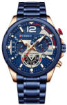 Curren Ceas barbatesc de mana Curren Elegant Cronograf Quartz Analog Luxury Casual Albastru Ceas