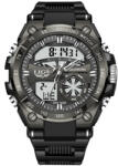 LIGE Ceas Barbati Lige 8971 Negru , Design Military, Functii Multiple, Cronograf, Rezistent la Apa 5ATM Ceas