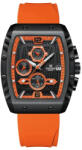 Naviforce Ceas barbatesc Naviforce Sport Casual Quartz Analog Silicon Cronograf Portocaliu Ceas