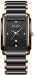 LIGE Ceas Dama Lige 89188 Rose Auriu-Negru , Design Fashion, Functii Multiple, Afisaj Luminos, Rezistent la Apa 3ATM Ceas