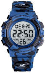 Skmei Ceas copii, Pentru baieti, Skmei, Sport, Digital, Alarma, Cronometru, Alarma, Camuflaj, Albastru Ceas