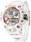 SANDA Ceas Copii Sanda 3353 Alb-Rose , Design Sport, Digital, Functii Multiple, Rezistent la Apa 5ATM Ceas
