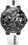Playboy Ceas Barbati Playboy 3052 Alb-Negru , Design Luxury, Functii Multiple, AfiE aj Luminos, Rezistent la Apa 3ATM Ceas