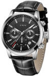 LIGE Ceas barbati Lige Elegant Quartz Piele Negru Ceas