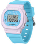 SANDA Ceas Copii Sanda 393 Albastru-Mov , Design Sport, Digital, AfiE aj LED, Rezistent la Apa 5ATM Ceas