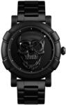 Skmei Ceas barbatesc Craniu Analog Quartz Otel Negru Ceas