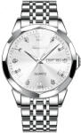 OLEVS Ceas barbatesc Olevs Analog Quartz Indici luminosi Business Argintiu Otel Ceas