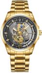 LIGE Ceas barbati Lige Auriu Otel Quartz Analog Elegant Business Ceas