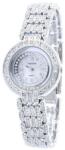 Timestar Fehér számlapos, strasszokkal díszített női karóra. 486oc