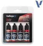 Acrylicos Vallejo Vallejo 77.254 True Metallic airbrush festékkészlet, rubinvörös árnyalat, 4x18ml () (577254)