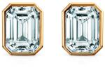 SAVICKI Cercei Pure: aur galben, diamant de laborator în tăietura smarald