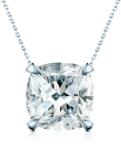 SAVICKI Colier aur alb 585 diamant alb de laborator 0.5 ct tăietură pernă 48 cm