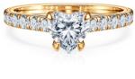 SAVICKI Inel de logodnă Share Your Love: aur galben, diamant de laborator, tăietură inimă - savicki - 8 989,00 RON