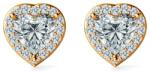SAVICKI Cercei This is Love: aur galben, diamante în tăietură inimă - savicki - 7 705,00 RON