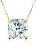 SAVICKI Colier aur 585 diamant alb de laborator 0.5 ct tăietură pernă 48 cm