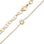 SAVICKI Brățară Celebrity din aur 585 cu diamant alb 0.1 ct 18+3 cm
