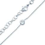 SAVICKI Brățară Celebrity din aur alb 585 cu diamant alb 0.1 ct 18+3 cm